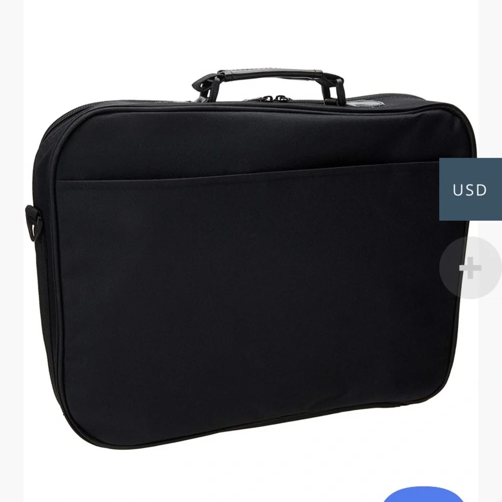 Manhattan Top Load Laptop / Briefcase Bag in Black 17.3” NWT
